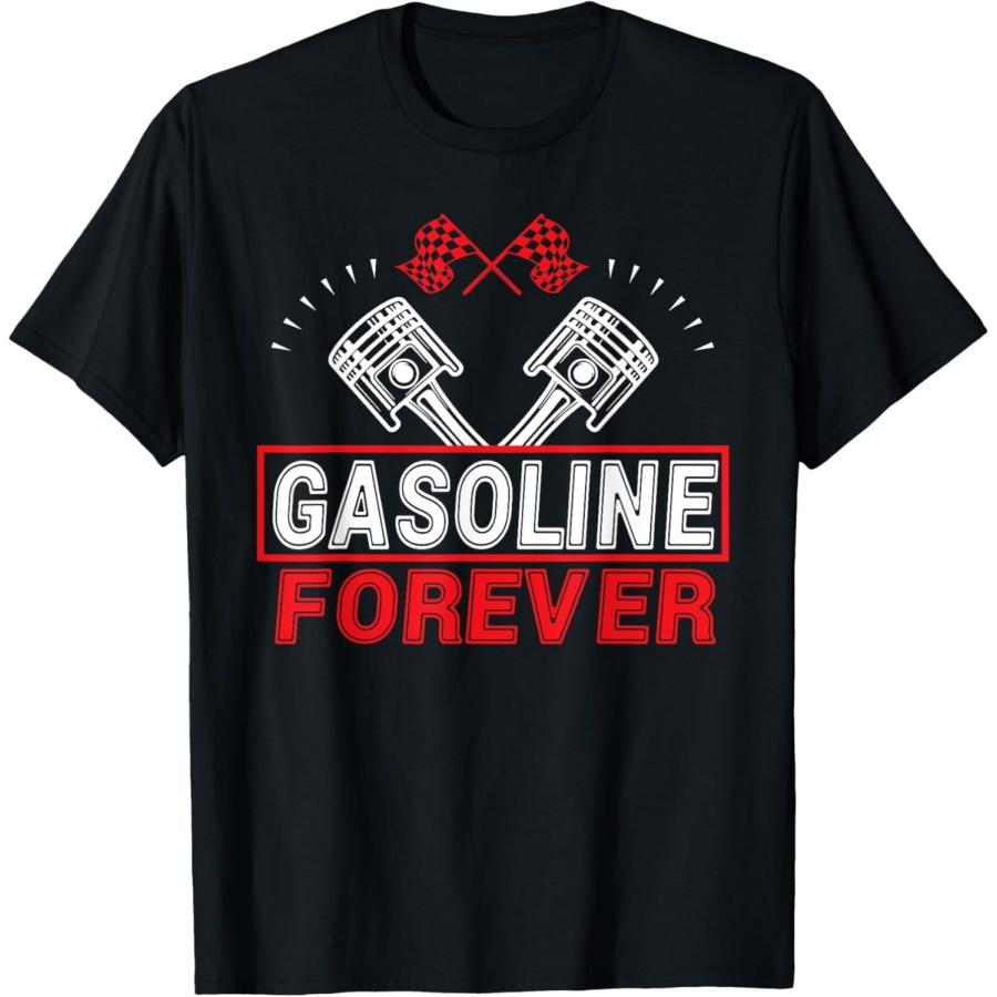 

Gasoline Forever Funny Gas Cars T-Shirt XXXXXL чорний