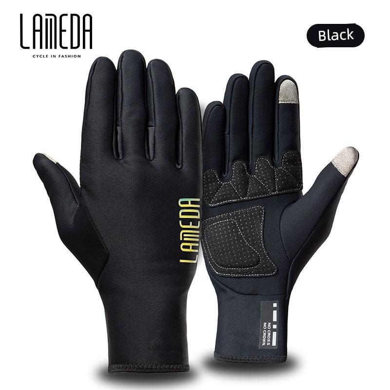 Lameda Winter Windproof and Warm Touch Screen Cycling Gloves Full-Finger Mountain Road Cycling Gloves for Men and Women 6097