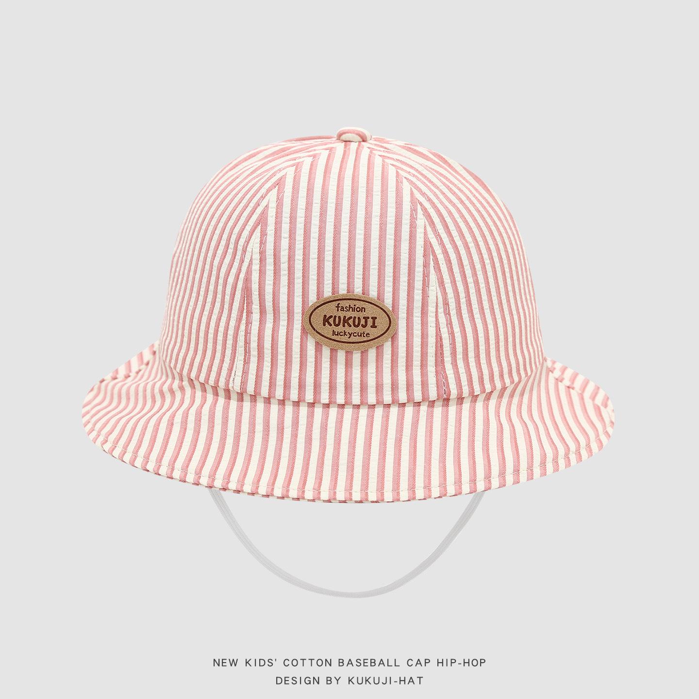 

Kids Fisherman Hat 50cm 1-3 Years Striped Baby Cap Spring Summer Boys Girls Sun Hat Outdoor Beach Travel Trendy Personalized 50CM розовый