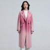 Fengxun Women's Gradient Double-Sided Wool Blend Coat