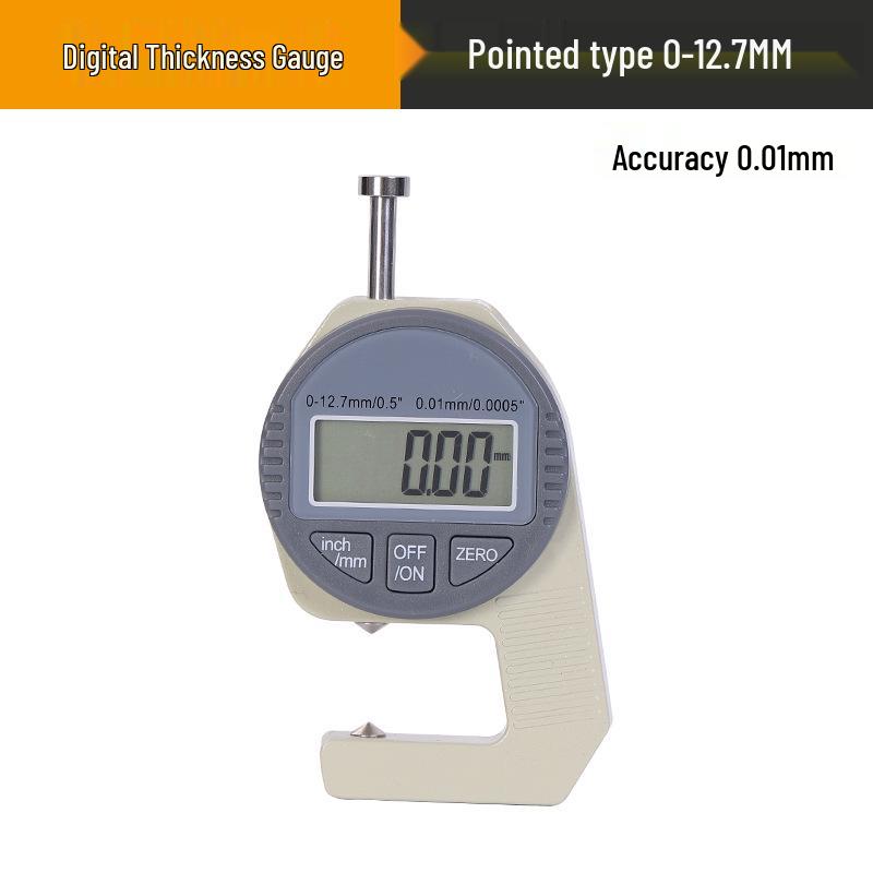 High Precision Digital Micrometer: Steel Pipe & Flat/Bent Pointed Head Thickness Gauge
