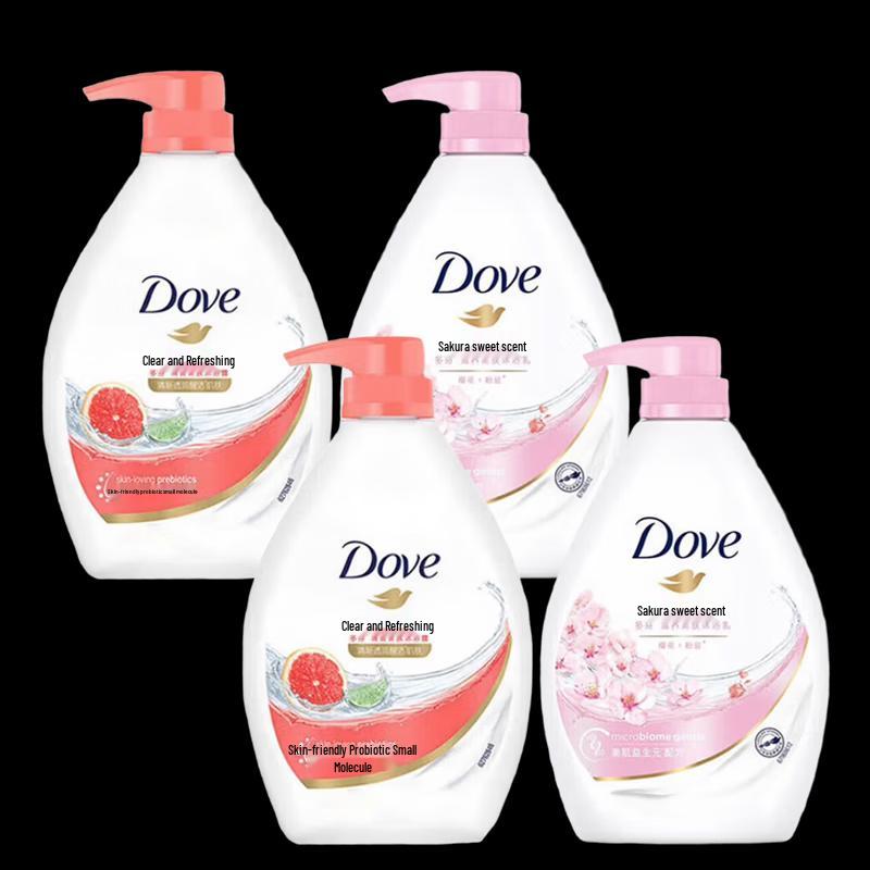 

Dove Purifying & Refreshing & Cherry Blossom Body Wash Multi-Pack (4 x 550g)