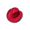 New Western Cowboy Top Hat Rolled Edge Retro Riding Hat Men's and Women's Wool Felt Hat Jazz Hat Sun Hat