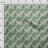 oneOone Cotton Poplin Twill Forest Green Fabric Insect,Leaves & Lotus Floral Sewing Fabric By The Yard Printed Diy Clothing Sewing Supplies 56 Inch