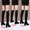 Autumn and Winter Knee Boots Pointed Thick Heel High Heel Boots Women's Thin Elastic Boots Thin Boots