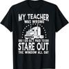 My Teacher Was Wrong Trucker T Shirt Black MenS Medium Classic Fit