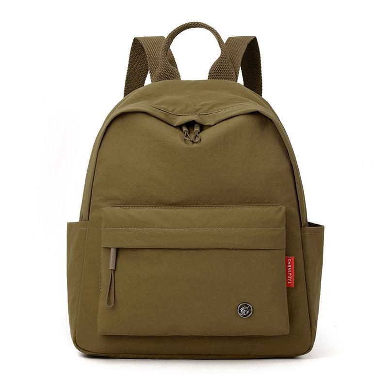 Schoolbag1011 New Backpack Women's Solid Color Versatile Light Travel Oxford Cloth Small Backpack Student Class Commuter Bag