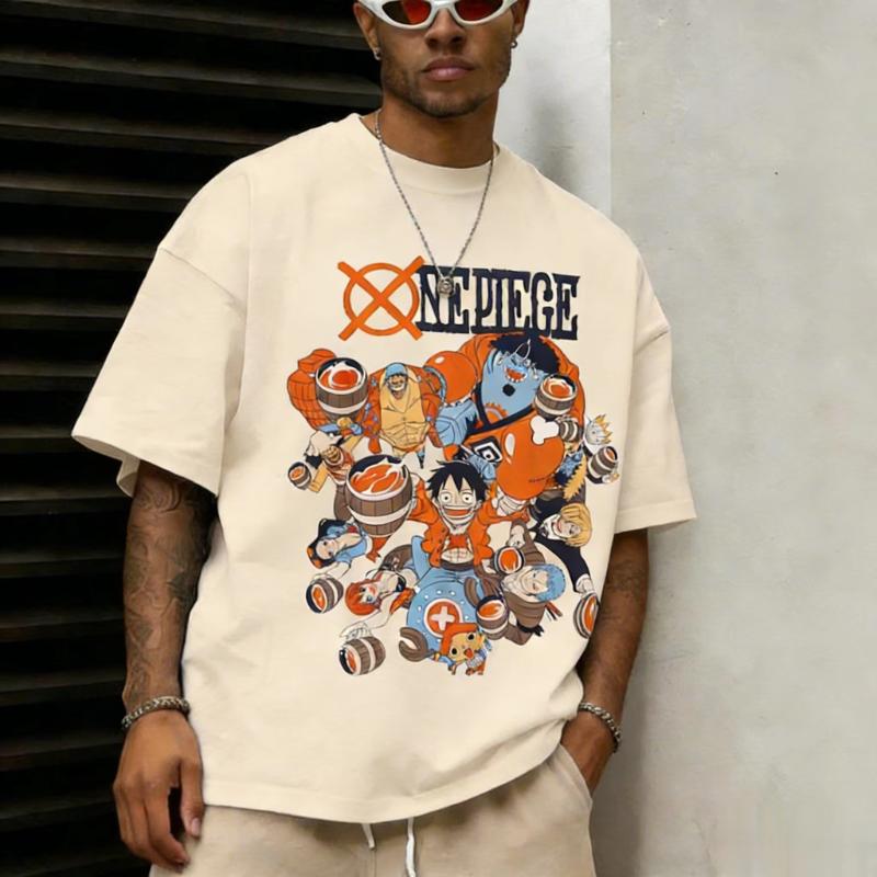 One Piece Anime Graphic T Shirt Men Women 2026 Summer Cotton Short Sleeve Tops Casual Streetwear Crew Neck Cartoon Print Tee Y2k