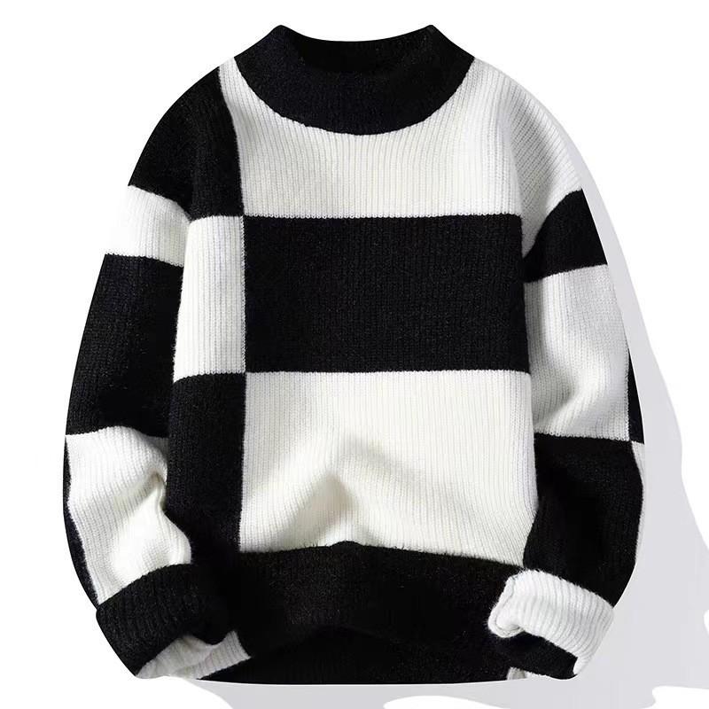 Mens Slim Fit Half Turtleneck Knit Sweater Casual Warm Pullover Top