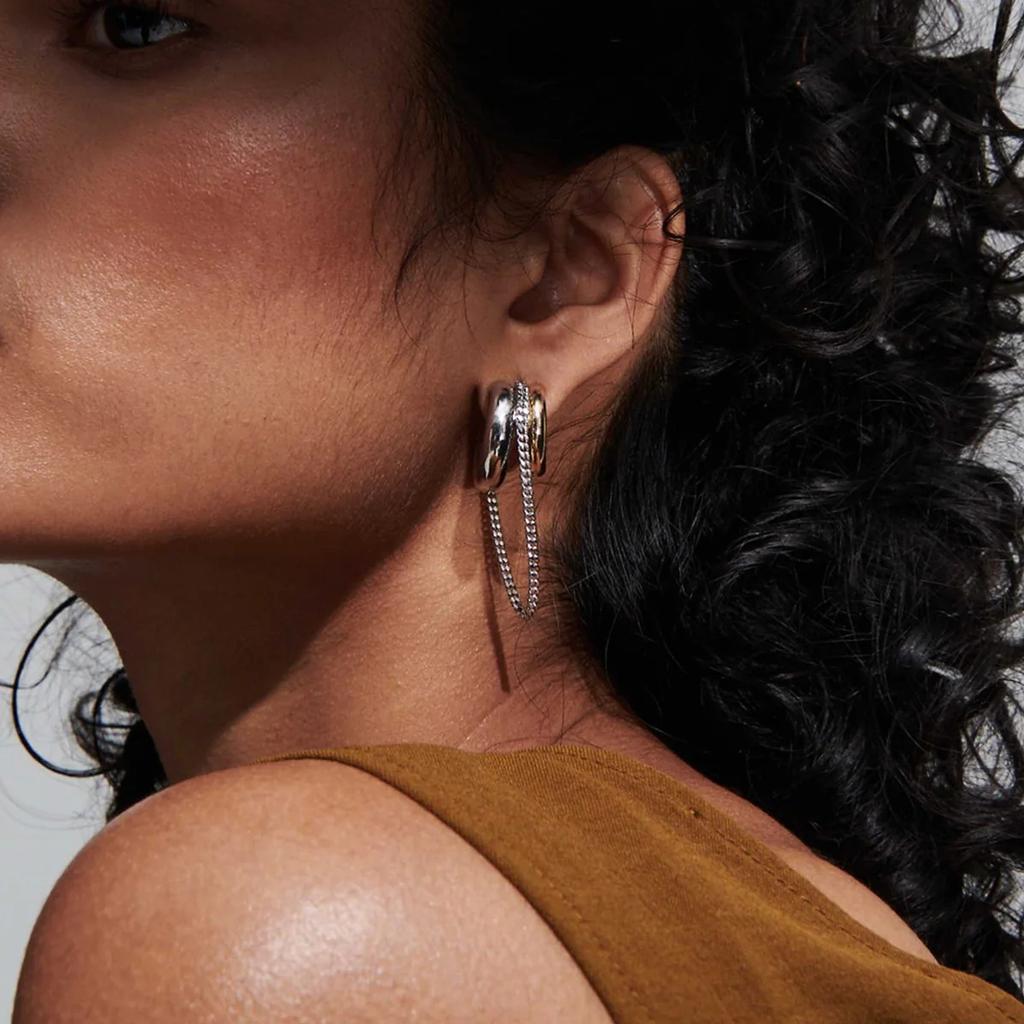 Youthway Gold& Tassel Stainless Steel Metal Ear Clips Waterproof Anti Allergenic Minimalist Fashion Jewelry New