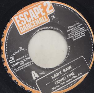 7inch Record LADY SAW NINJA FORD Doing Fine Jah Jah Soljah NONE Bacchanal 45 Re 2006 Jamaica Reggae Ska Dub Used
