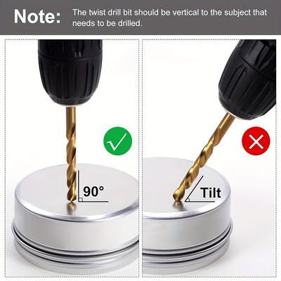Sada titanových příklepových vrtáků - 30 ks Šestihranná stopka HSS, Sada šestihranných vrtáků 1/16"-1/2", Design pro rychlou výměnu, pro dřevo, ocel, kov