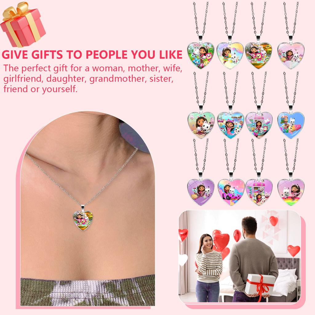 Love Necklace Jewelry Girl Gift Cartoon Peach Heart Pendant Necklace