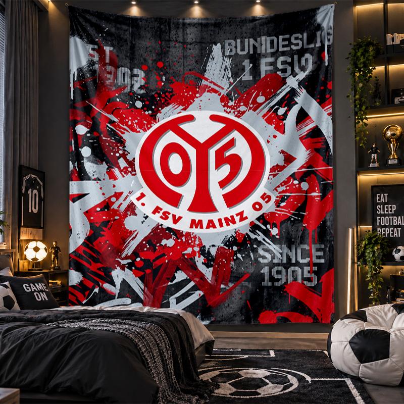 Wandbehang Tapisserie Mainz FC Druckstoff für Wohnzimmer Schlafzimmer Heimdekoration