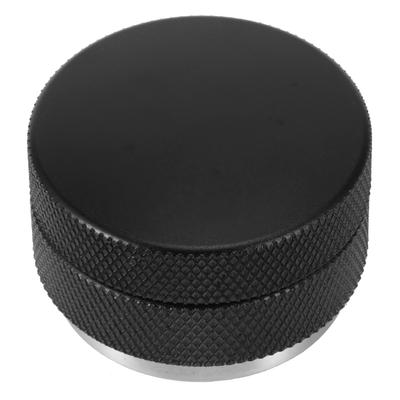 Nerezový výškově nastavitelný kávový tamper distributor vyrovnávací nástroje s protiskluzovým závitem(51mm Závit Spodní Černý )