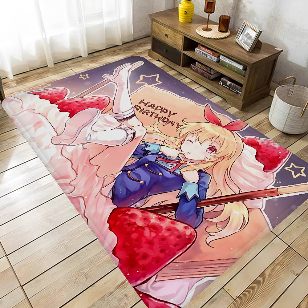 Anime Aikatsu Door Mat Washable Non-Slip Living Room Sofa Chairs Area Mat Kitchen Doormat Area Rug