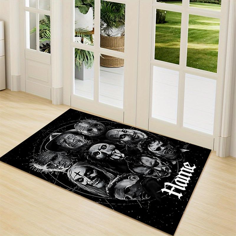 Custom Name Knife Dark Carpet Rug Customizable Soft Washable Anti-Slip Home Living Room Sofa Mats Personalized Rug. 0909105