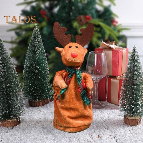 Electric Rotatable Christmas Elk Toy Battery Operated Swinging Singing Dancing Xmas Reindeer Deer Ornament Kids Family Friends Holiday Gift