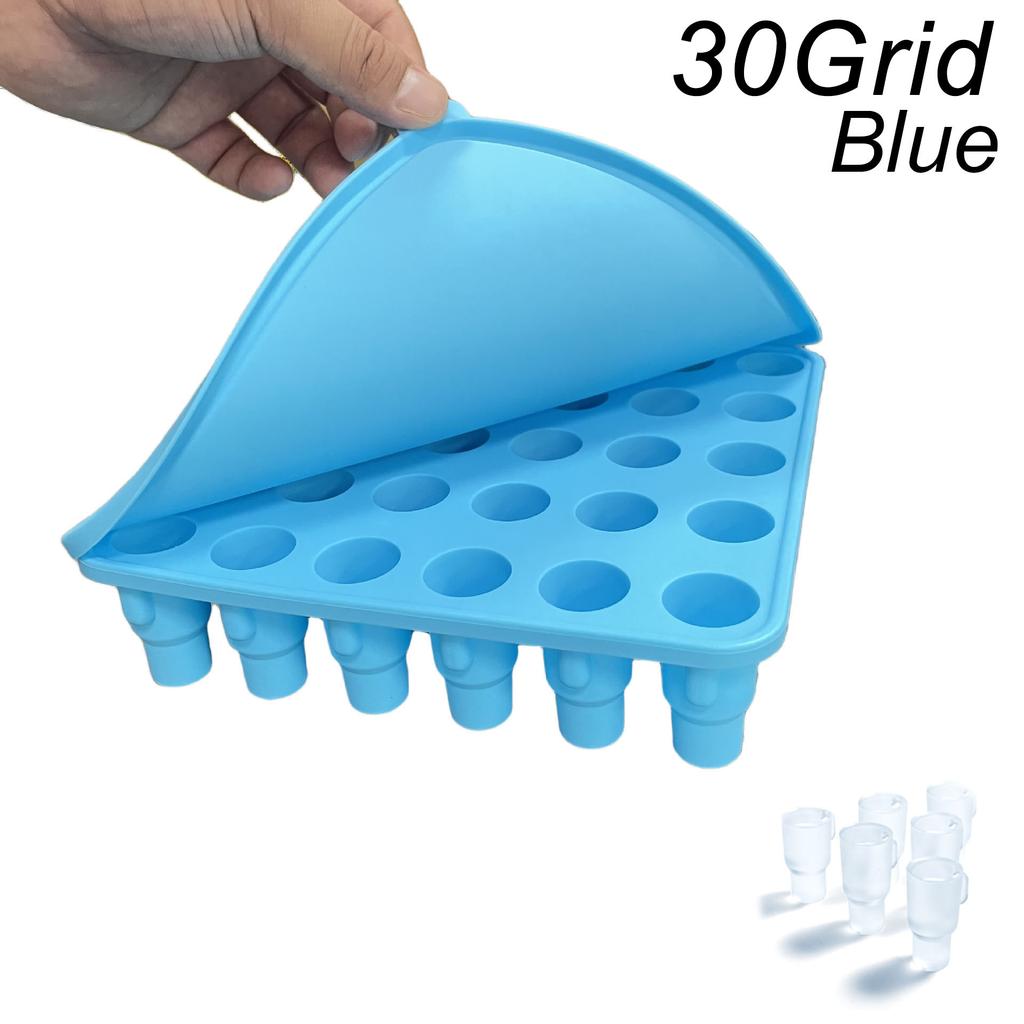 2/3/4/30 Grid Ice Cube Tray Mold for Tumbler Stanley Cup Silicone Cylinder Ice Cube Maker Mold with Lid For 20oz 30oz 40oz