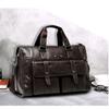Männer Leder Schwarz Aktentasche Business Handtasche Messenger Taschen Männlichen Vintage Schulter Tasche männer Große Laptop Reisetaschen Heißer XA177ZC