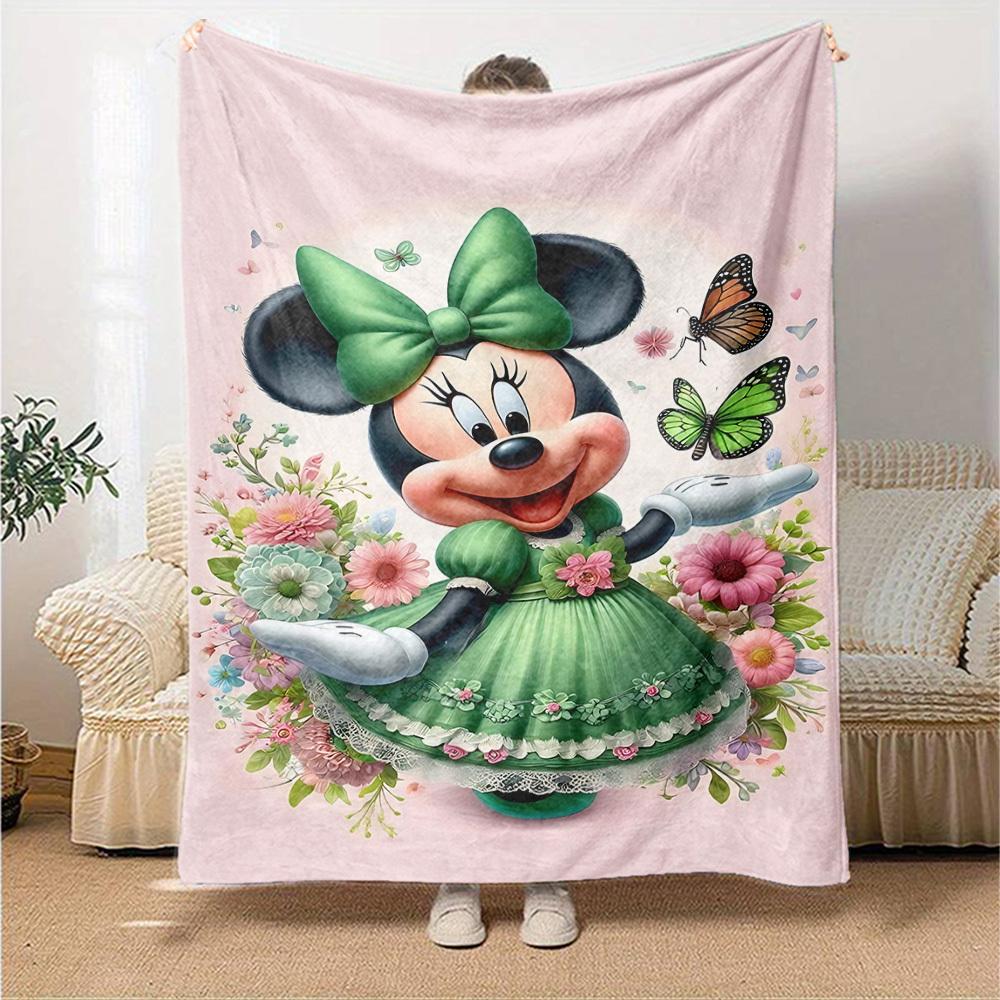 1pc Flower__butterfly Blanket Lightweight Flannel Throw for Sofa Bed Travel Camping Livingroom Office Couch Chair