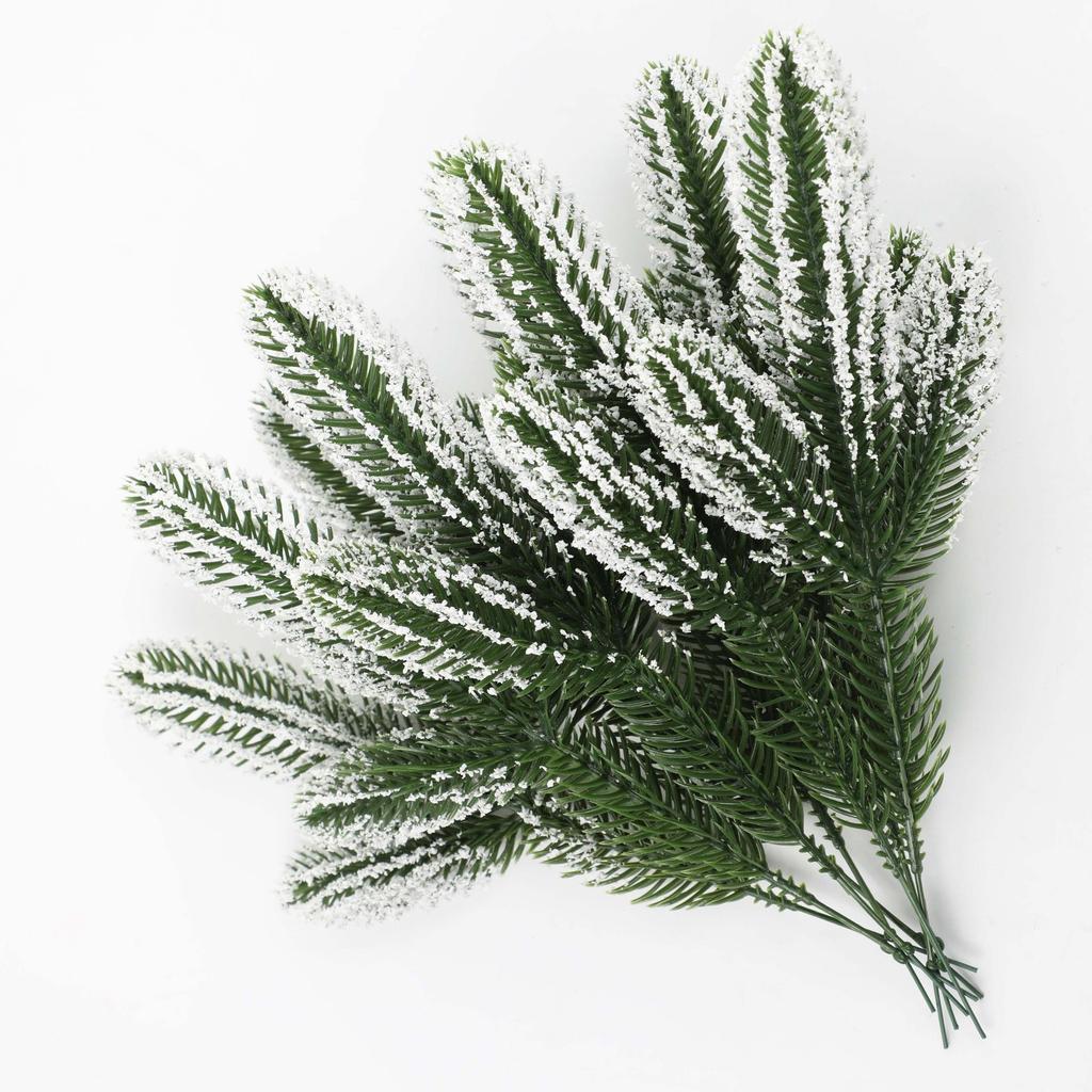 5/10Pcs Christmas Decoration Artificial Pine Branches Holly Branches for Home Decor Christmas Tree Pendant Wreath Gifts Ornament