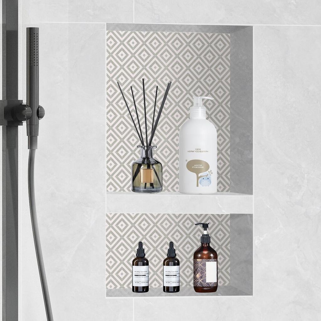 Shower Niche Ready for Tile 40.64 x 60.96 cm, Double Shelf Organizer, Square Corners Wall-inserted Niche Recessed, Sealed Protection Modern Soap