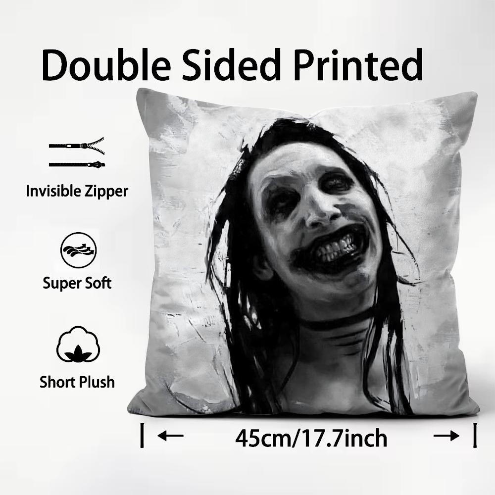 

Singer MMarilyn MManson Cushion Cover Plush Fabric Soft DoubleSided Printed Sofa Warm Winter Home Child Gift Pillow Case 30X30cm