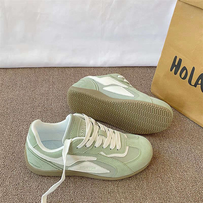 

Hong Kong style soft sole casual Forrest Gump shoes women s spring and autumn yellow and white German training shoes retro sports casual racing shoes 44 зелёный