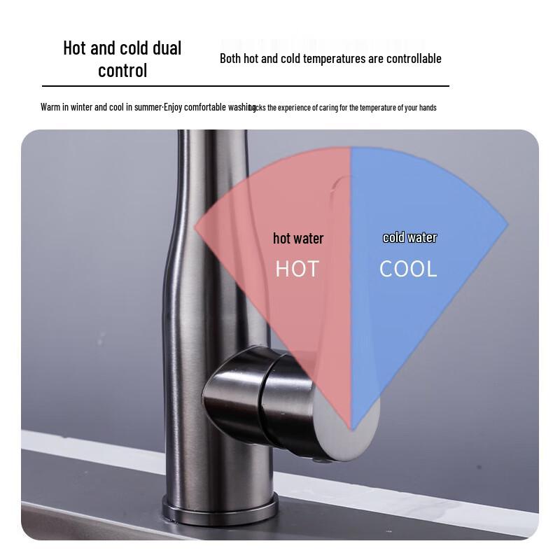 FURONGHUA Stainless Steel Pull-Out Kitchen Faucet