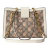 Gucci Padlock Metal Lock Tote Bag With Berry Print And Logo Canvas And Leather Women Tote Bag Ebony White 498156-UM6AG-8295