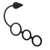 Men Time Delay Three Ring Cock Penis Lock Anal Butt Plug Prostate Massager Sex Toys