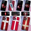 Denmark Flag Phone Case For iPhone 16 15 14 12 11 13 Pro Max Mini Plus X XS Max XR Back Cover