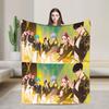 Demon KPop Blanket  Soft Funny Plush Throw Blanket For Kids Bedroom Flannel Bedspread Bed Cover