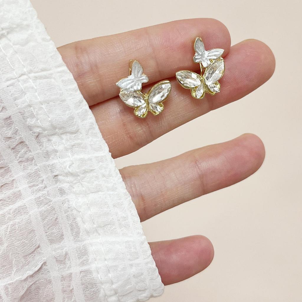Kamelie Mückenspirale Halter Perlenblume Retro Ohrclips Ohrringe - Kein Piercing erforderlich