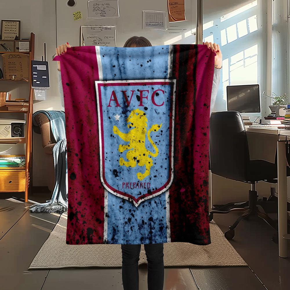 Aston Villa FC Flannel Blanket, High quality Comfortable for All Seasons, Home Decor, Warmth and Comfort
