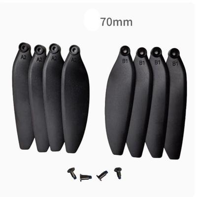 New Universal Folding Propeller Blades Plastic Black Remote Control Drone Parts 64mm/70mm Quadcopter Spare Blade