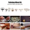 D2 7Pcs Polishing Wheel Kit Cotton Flannel Buffing Drill with 1/4in Shank for Metal Glass Grinding Polishing Cloth Wheel Set