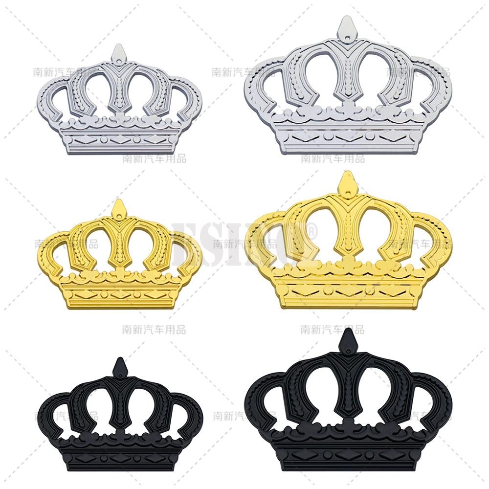 Car Styling 3D Crown Decorative Metal Alloy RearTrunk Fender Adhesive Badge Body Tailgate Displaceme Emblem