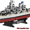 2228+pcs WW2 Military Model Blocks Warships Lowa Class USS Missouri Battleship Building Blocks MOC Classic Toy for Kids Boy Gift