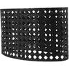 Iron Hollow Oval Lampshade, Metal Engraving, Compatible with E27 and E14 Lampholders (Black)