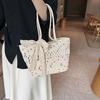 Summer Niche Straw Bag Women's 2025 New Trendy Woven Bag Beach Bag Large Capacity Shoulder Basket Bag Portable