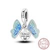 Original Copper Beads Bead Vibrant Butterfly Style Pendants Fit Unique Women Girls Bracelet Diy Jewelry Present
