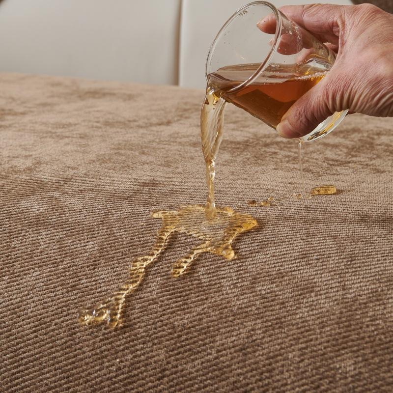New Cream Style Light Luxury Sofa Cover Cloth Waterproof and Anti Slip Straight Line Sofa Cushion Solid Color Simple and Durable