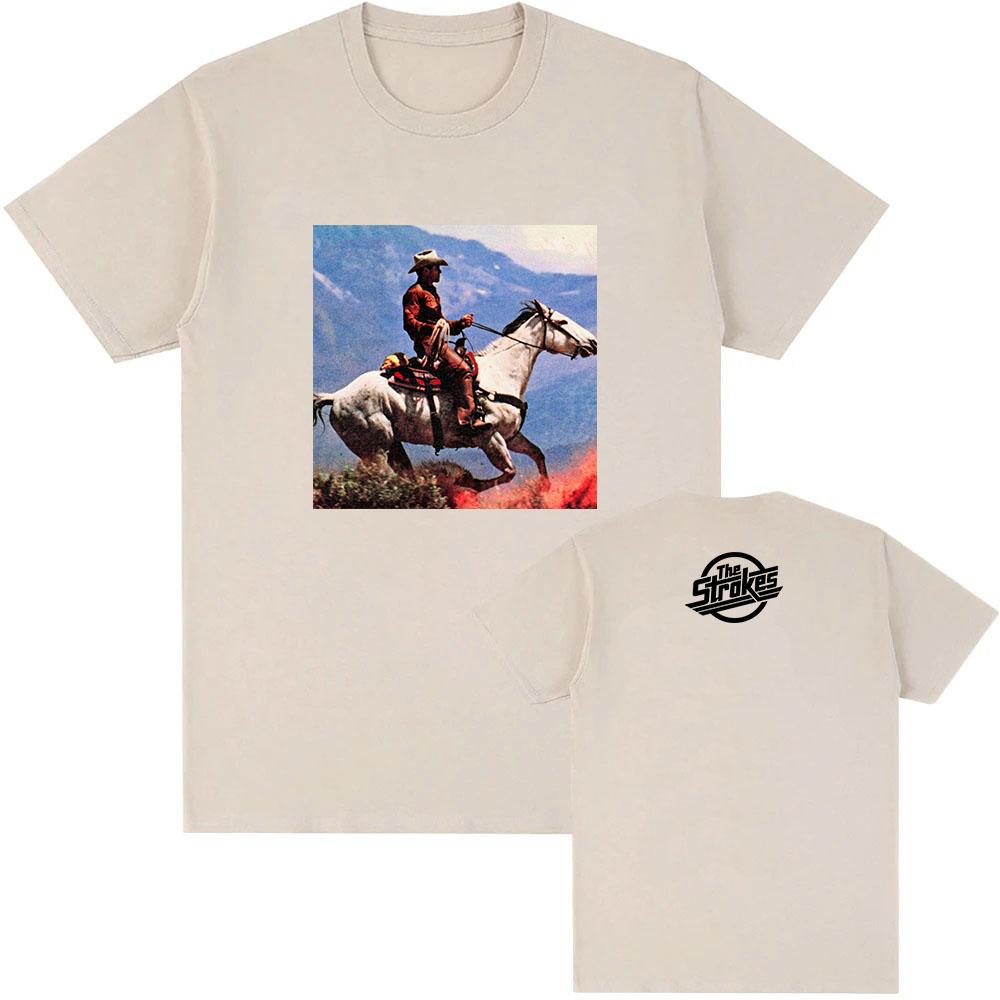 The Strokes Reality Awaits Tee Summer Cotton Short Sleeve Male Tshirt Unisex Streetwear Loose Casual Oneck Fashion Tshirts Top