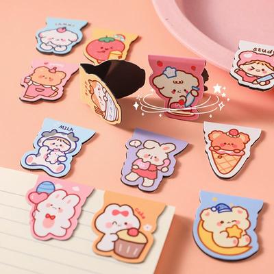 1 stücke Cartoon Magnetische Lesezeichen Set Nette Bär Kaninchen Katze Mädchen Magnet Buch Marker Kawaii Geschenk für Lesen Büro Schule