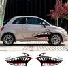 Car Door Side Stickers Fierce Shark Vinyl Decals For Fiat Abarth 500 595 Cc Auto Body Styling Decoration Stickers Accessories