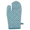 Gant + Manique imprimés 100% Coton - Bleu canard