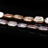 1String, Pink Purple Natural Freshwater Pearls, Handmade Square Shape Pearl Beads, 15×20mm, for DIY Necklace, Jewelry Making Crafts, Length 36 Cm
