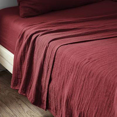 Flat Sheet 270x300 Cm Cotton Gauze Wine Lees